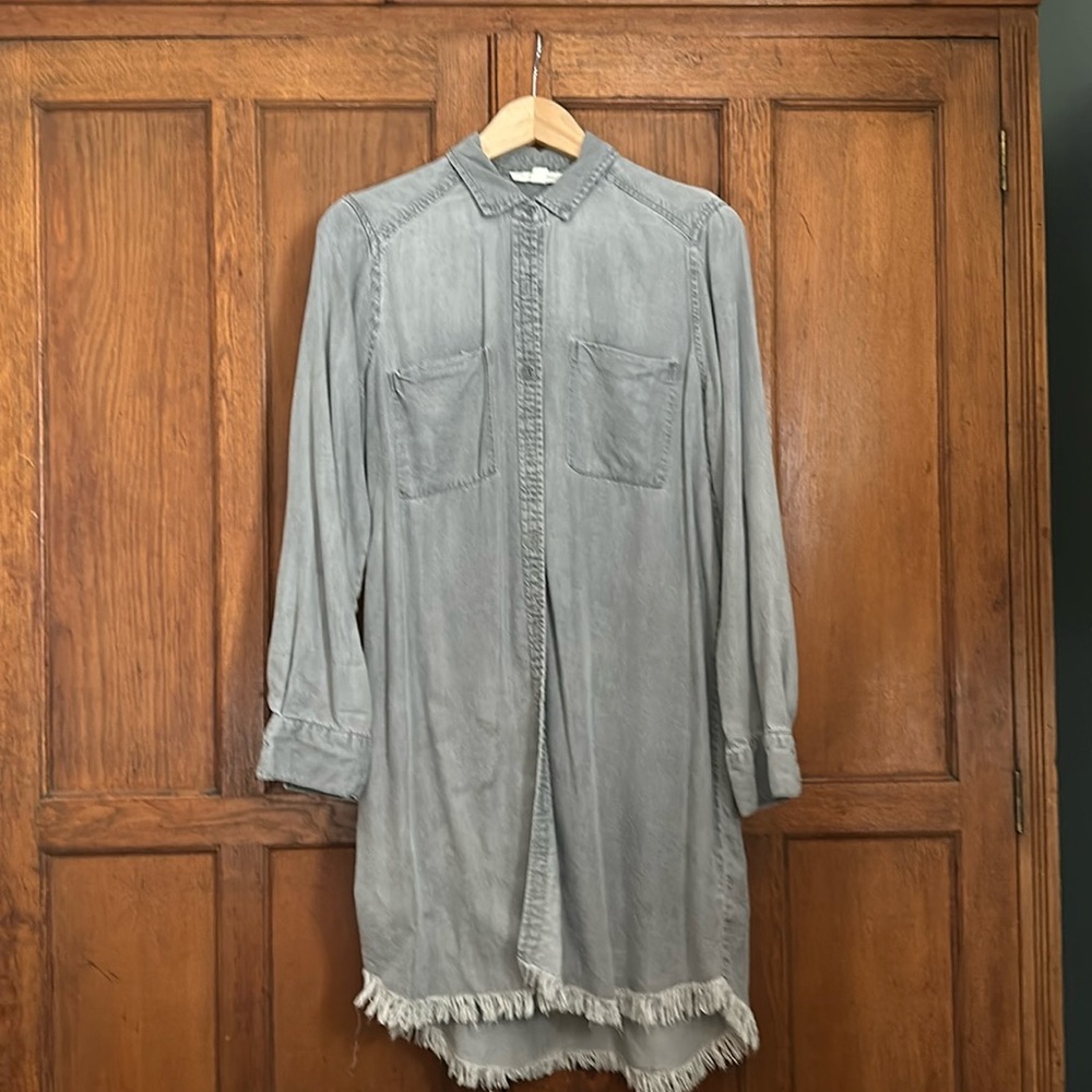 Fringe bottom beach lunch lounge shirt dress
